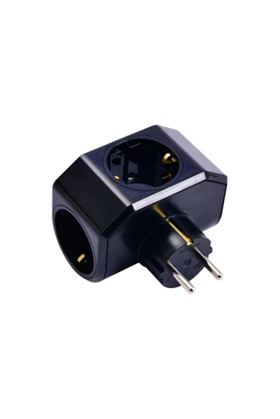 SİYAH YONCA PLUS 3LÜ TOPRAKLI PRİZ FİŞ 04-ZM (4767) - DGL6544-1590 ürün görseli 1