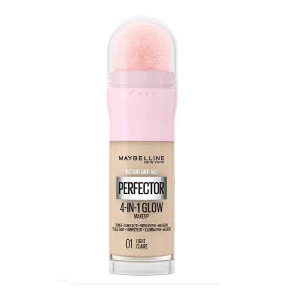 Maybelline New York Instant Perfector Glow 4 Etki 1 Arada Fondöten 01 Light 20 ml ürün görseli