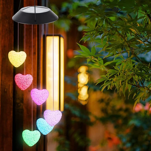 Greentech Güneş Enerjili Renk Geçişli Kristal Kalp Aydınlatma / GT-SL40 - Resim 6