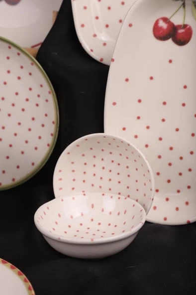 Bambum By Bambum Cherish 14 Parça Porselen Kahvaltı Takımı Kahvaltı Seti Kahvaltılık- Sunum Seti - Resim 8