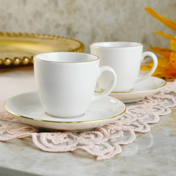 Aryıldız Alisa 12 Parça 6 Kişilik Türk Kahve Fincan Takımı 90 ml ürün görseli 1