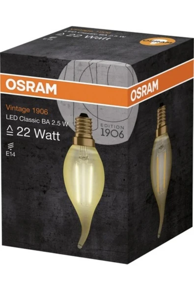 OSRAM LED VALUE Osram Vintage 1906 Led Classic A Gold 22watt Non-dim 2.5w/825 E14 ürün görseli 1