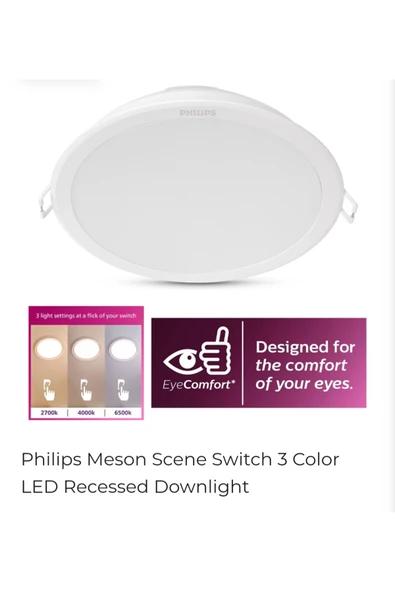 Philips 16.5w 4000k ılık Beyaz Meson Sıva Altı 1750lm Led Spot Armatür 165mm Dış, 150mm Delik Çapıdır - Resim 6
