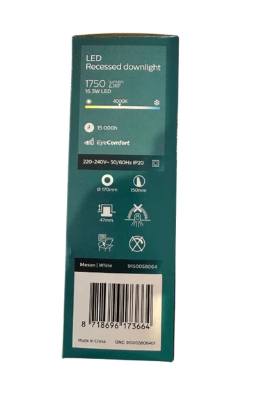 Philips Meson Sıva Altı Led Panel 16,5W 4000K Günışığı (5 Adet) - Resim 3