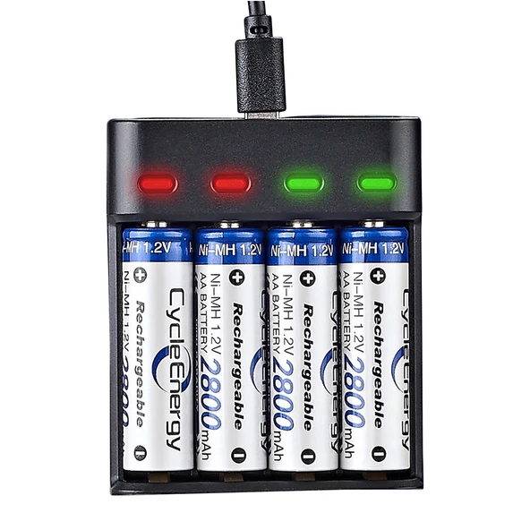 Greentech Pil Şarj Cihazı (Dört Yuvalı) - 1.2V Ni-Mh / Ni-Cd Aa / Aaa / GT-BC07 ürün görseli