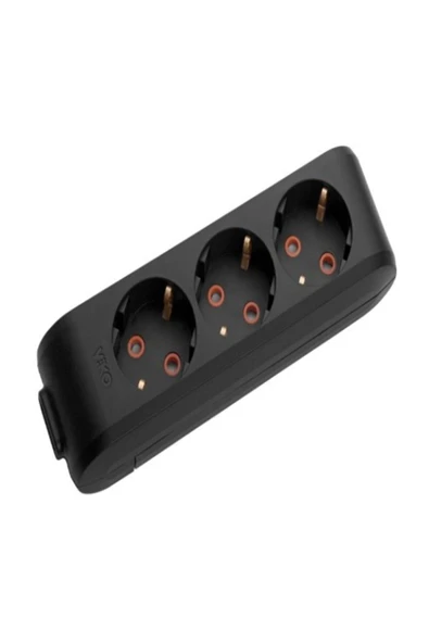 Viko Siyah Üçlü Topraklı Klemensli (KABLOSUZ) ürün görseli