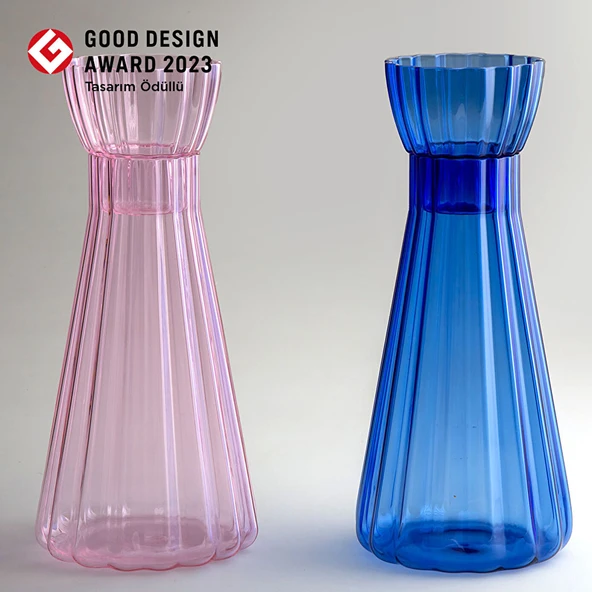 Jumbo Bloom Mavi Başucu Sürahisi - Resim 6