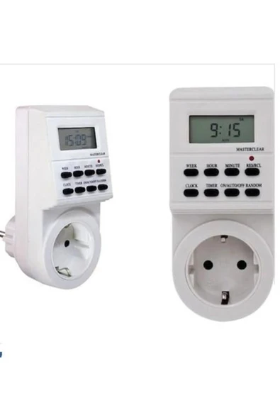 Master Clear Dijital Zaman Ayarlı Priz Tipi Programlanabilir Zaman Saati