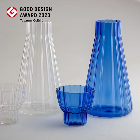 Jumbo Bloom Mavi Başucu Sürahisi - Resim 3