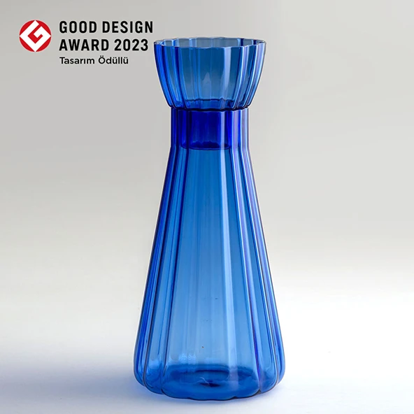 Jumbo Bloom Mavi Başucu Sürahisi - Resim 2