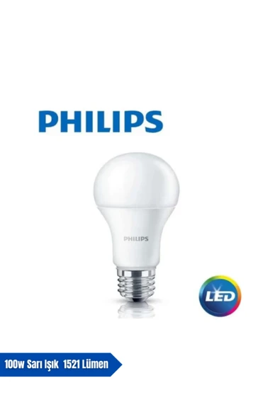 Philips Mycare LED Lamba 13W - 100W 2700K Sarı  Işık  1521 Lümen Yüksek Işık  ( 12 ADET  ) - Resim 2