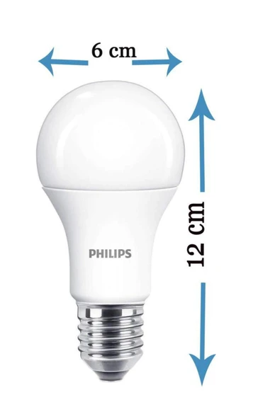 Philips Mycare LED Lamba 13W - 100W 2700K Sarı  Işık  1521 Lümen Yüksek Işık  ( 6 ADET ) - Resim 6