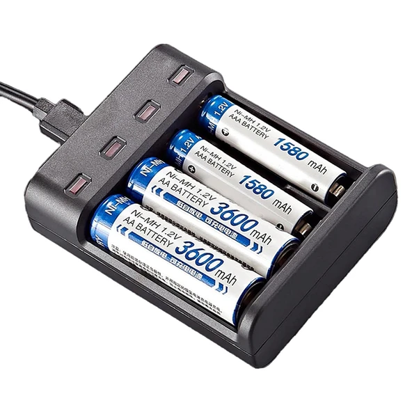 Greentech Pil Şarj Cihazı (Dört Yuvalı) - 1.2V Ni-Mh / Ni-Cd Aa / Aaa / GT-BC07 - Resim 8