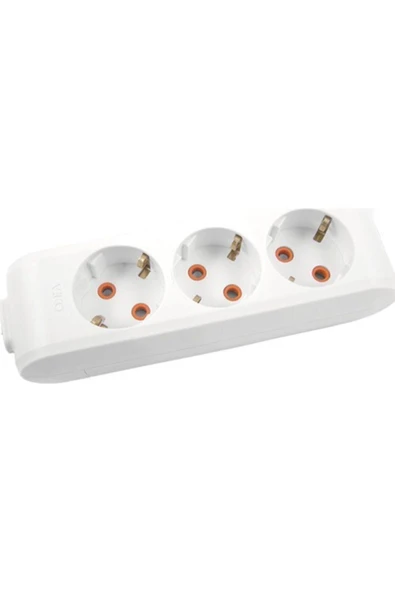 VİKO Grup Priz 3'lü Topraklı Klemensli Çocuk Korumalı ürün görseli 1