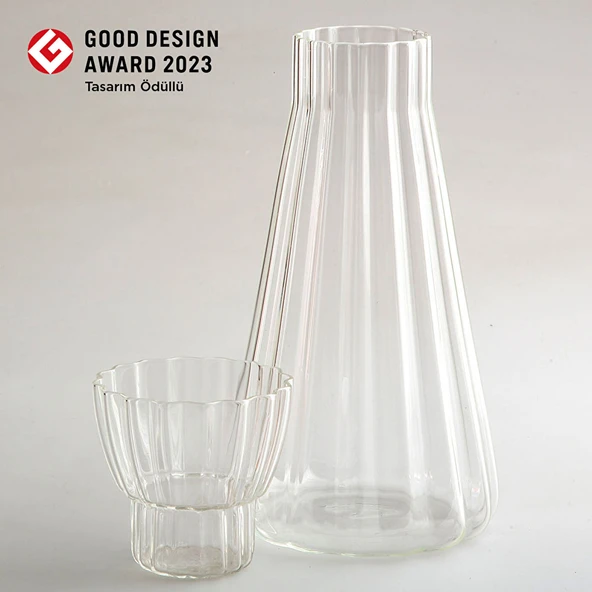 Jumbo Bloom Şeffaf Başucu Sürahisi - Resim 4