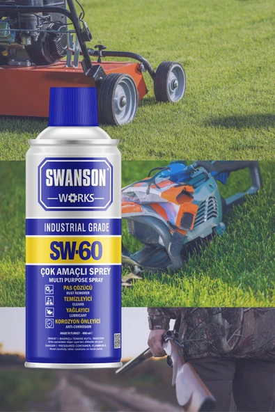 Spreycim Swanson Works SW-60 Çok Amaçlı Makine Tabanca ve Tüfek İçin Etkili Makine Yağlama Spreyi 400 ML - 2