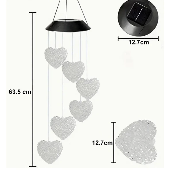 Greentech Güneş Enerjili Renk Geçişli Kristal Kalp Aydınlatma / GT-SL40 - Resim 3