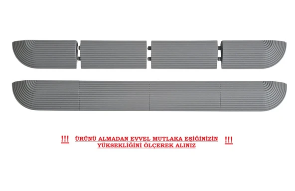 3YK.3d 1,8 cm x 68 cm Yükseklik (( GRİ )) Tüm Robot Süpürge, Tekerlekli sandalye'ler için KAPI EŞİK RAMPASI - 2