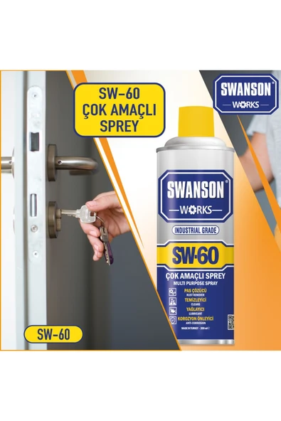 Spreycim Swanson Works SW-60 Çok Amaçlı Makine Tabanca ve Tüfek İçin Etkili Makine Yağlama Spreyi 400 ML - 3