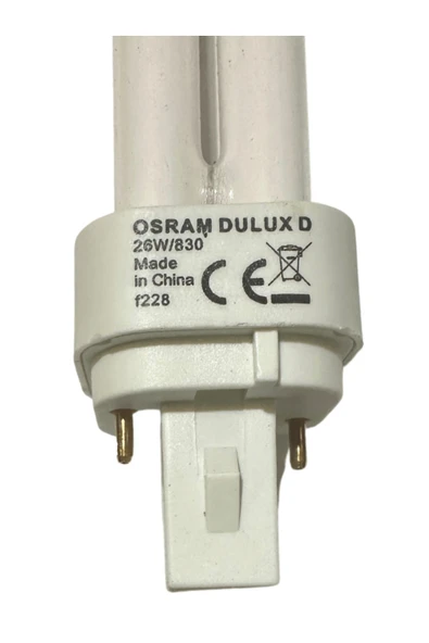 Osram Dulux D 26W 830 3000K (Sarı Işık) 2Pinli G24d-3 Duylu Floresan Ampul - 4