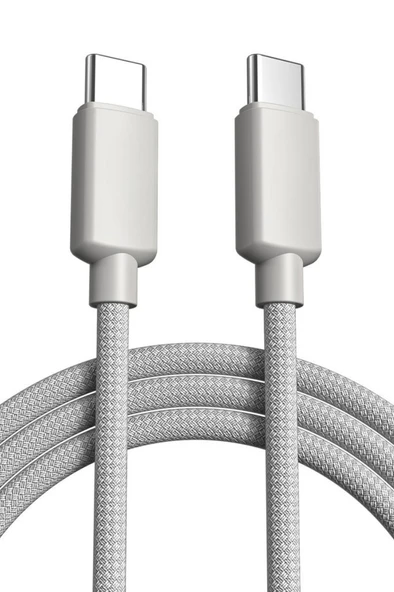 PDAteknoloji 60W Örgülü Type C to Type C SPK-10 Monde 1mt Data ve Şarj Kablosu ürün görseli 1