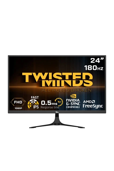 TWISTED MINDS 23,8" TM24FHD180IPS FHD 180HZ 0,5MS HDMI DP HDR10 FAST IPS ÇERÇEVESİZ GAMING MONİTÖR ürün görseli