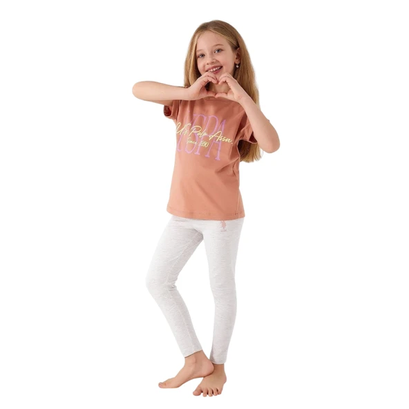 Inclined Writing Kız Çocuk Tayt Takım - Resim 3