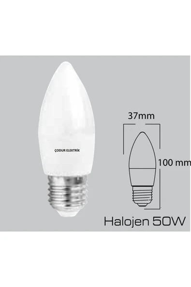 Osaka Light 7watt E27 Duylu 3000kelvin Gün Işığı (SARI IŞIK) Led Buji Mum Ampul 540lümen A Enerji - Resim 2