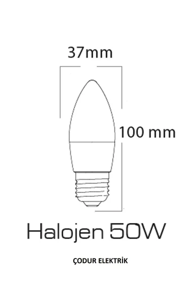 Osaka Light 7watt E27 Duylu 6500kelvin Beyaz Işık Led Buji Mum Ampul 540lümen A Enerji - Resim 2