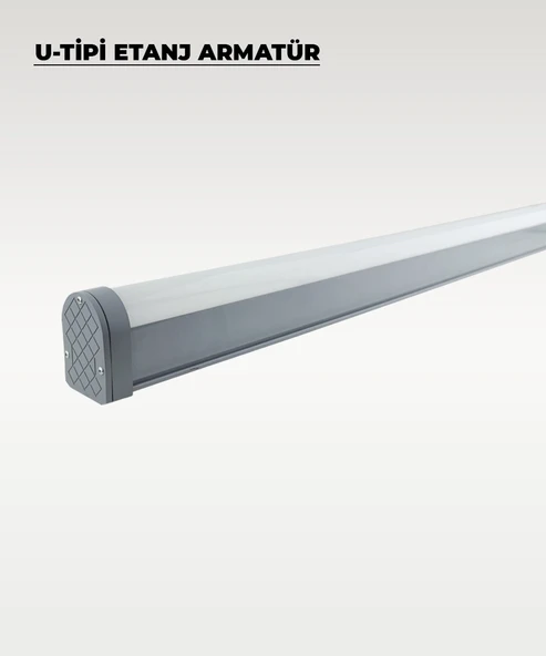 72W U Tipi Etanj Armatür 6500K Beyaz Işık - IP65 - Resim 3