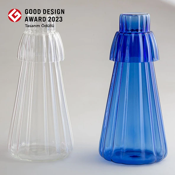 Jumbo Bloom Şeffaf Başucu Sürahisi - Resim 6