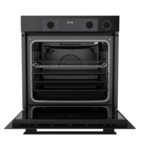 QEP64CS New Steamart&Fryart Serisi Buharlı Siyah Ankastre Fırın (0+9 Fonksiyon) - Resim 4