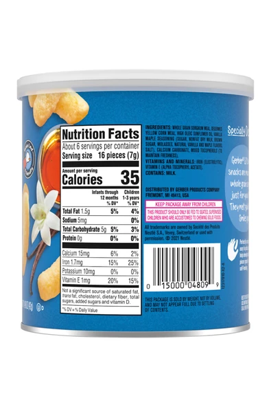 Lil Crunchies Vanilla Maple- Vanilya Akçaağaç Şurubu- Atıştırmalık 42 gr. - Resim 3