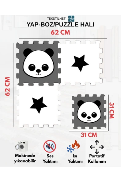 Tekstilnet Çocuk Odası Halı Çeşitleri Desenli Japon Halı - 9