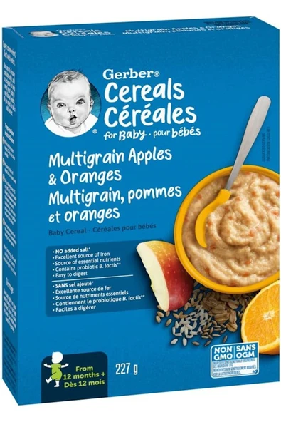 MultiGrain Apples & Oranges- Çok Tahıllı- Elma ve Portakallı Kaşık Maması 227 Gr- 12. aydan itibaren - Resim 2