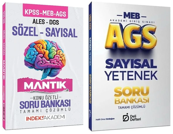 İndeks + Deli Defteri 2026 MEB-AGS Sözel-Sayısal Mantık Konu Özetli Soru Bankası 2 li Set İndeks Akademi + Deli Defteri Yayıncılık ürün görseli