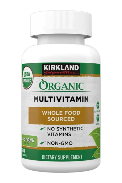 Kirkland Signature Organic Multivitamin 80 Tablets ürün görseli