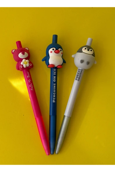 2'li Hayvan Figürlü Versatil Uçlu Kalem Seti | 0.7 Uç | Okul Hediyesi Kalem - 7