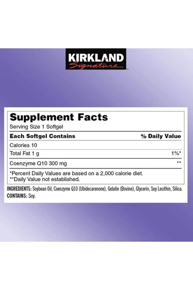 Kirkland Signature CoQ10 300mg 100 Softgels - Resim 2