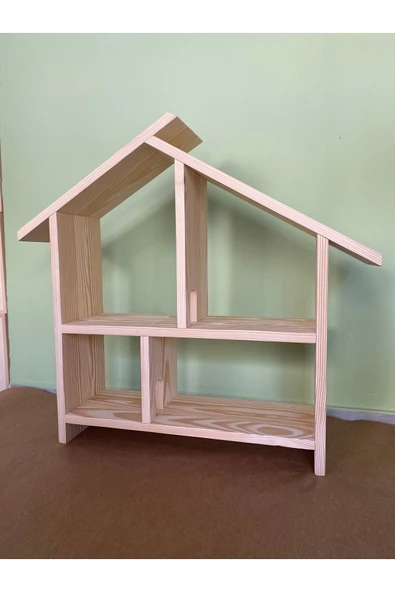 Ahşap Montessori Çocuk Oyun Evi - Doğal El Yapımı Büyük Boy Oyuncak Ev - Resim 4