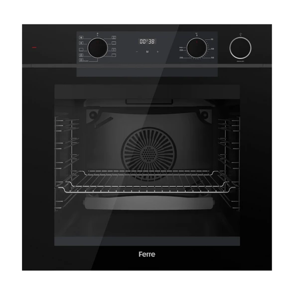 QEP64CS New Steamart&Fryart Serisi Buharlı Siyah Ankastre Fırın (0+9 Fonksiyon) ürün görseli 1