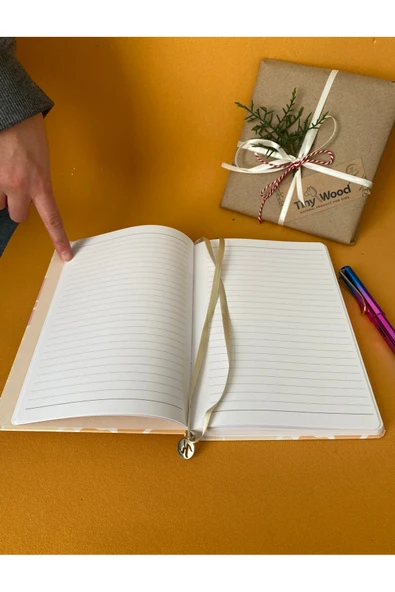 Desenli A5 Çizgili Defter – Sert Kapaklı 96 Yaprak Hediyelik Defter - 6