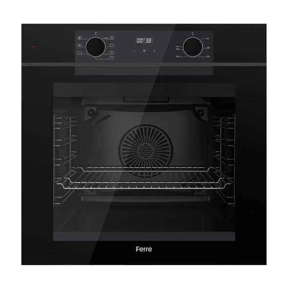 QEP63CS New Fryart Siyah Ankastre Fırın (0+7 KONUM) ürün görseli 1