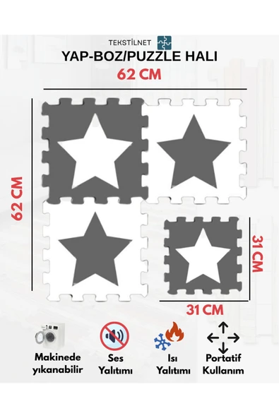 Tekstilnet Çocuk Odası Halı Çeşitleri Desenli Japon Halı - 4
