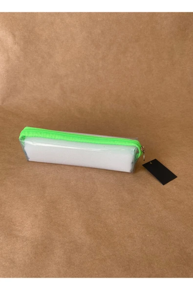 İlkğretim Kalem Çantası Şeffaf Tek Gözlü Kalemlik