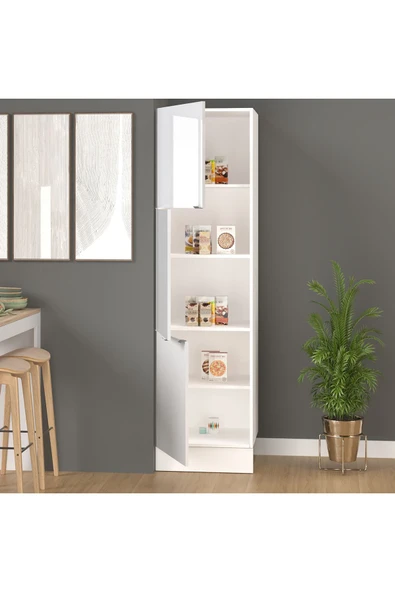 60 CM %100 Mdf Efil Boy Dolabı, Çok Amaçlı Dolap - Resim 2