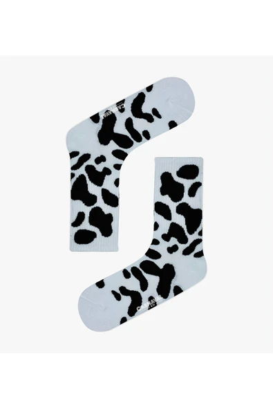 Sweet Milk 5’li Siyah Beyaz Desenli Çorap Seti | Unisex Hediye Kutulu Çoraplar - 6