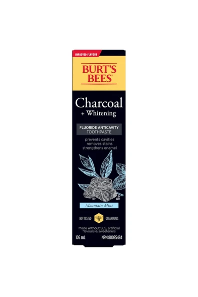 Charcoal Fluoride, Karbon ve Florürlü Diş Macunu, Mountain Mint, 105 ml ürün görseli