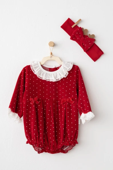 Kız Bebek Tulum Takım Romper Band Set Party AC26313 ürün görseli