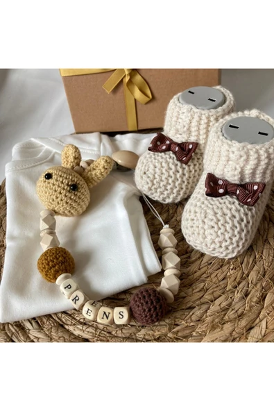 Hoşgeldin Bebek, Unısex Bebek ,organik Yenidoğan Bebek Hediye Seti - Resim 3